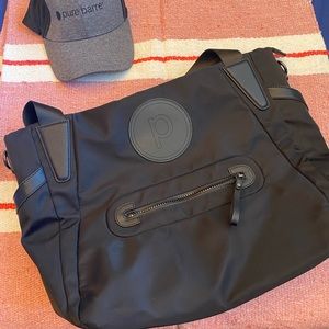 Purre Barre lot new socks, barely used bag, and 2 hats